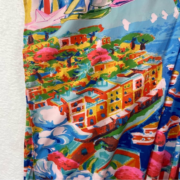 ANTICA SARTORIA by Giacomo Cinque OS Beaded Maxi sailboat Beach CoverUp Kaftan - Picture 6 of 9